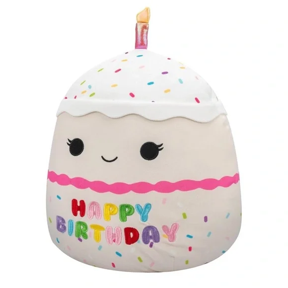 Squishmallows Birthday Cake Plush - White and Pink - Picture 2 of 3
